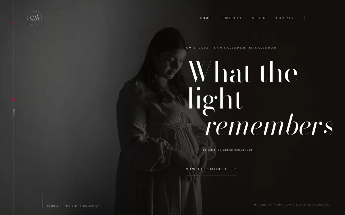 Home page of the CM Studio website